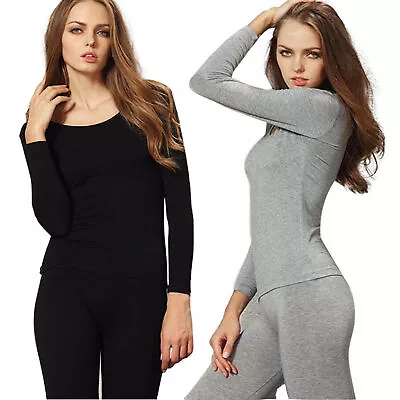 Women Fleece Thermal Underwear Set Long Johns Pants Warm Top Bottom Winter Suits • $15.99