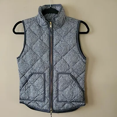J. Crew Excursion Vest Women's Size XXS Quilted Down Herringbone Puffer Vest • $26.99