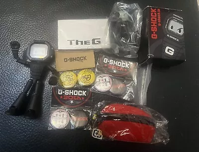 Rare Casio G-Shock Souvenir G Shock Figure X 2 Pin Set X 3 Cars Holder Small Bag • $299.99