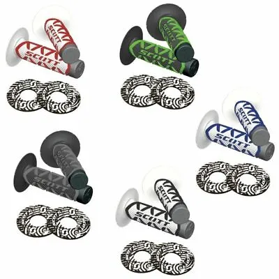 Scott Diamond Grips Full Diamond Half Waffle MX Motocross Handlebar Grips Donuts • $16.95