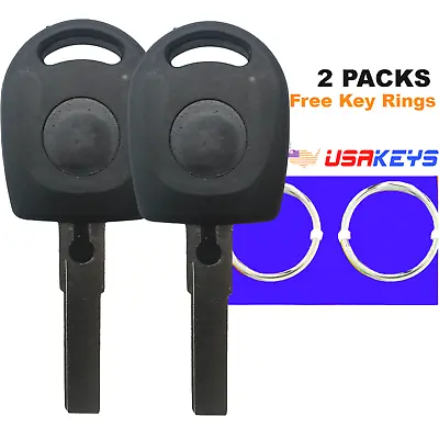 2 New Uncut Transponder Key Replacement For Volkswagen ID48 CAN Chip HU66T24 • $14.95