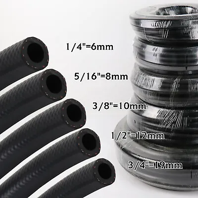 $18.99 • Buy Rubber Fuel Line Hose By Feet Small Engine Diesel Oil Gas Pipe Replacement Black