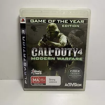 Call Of Duty 4 : Modern Warfare Game Of The Year Edition - PS3 PAL Game + Manual • $9.34