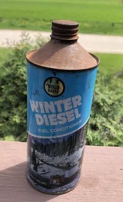 Vintage Winter Diesel Fuel Conditioner Advertising Empty 1 Quart Cone Top • $34.99