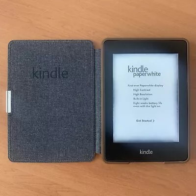 Amazon Kindle Paperwhite EBook Reader 6th Gen. (EY21) Wi-Fi Touchscreen + Cover • $199