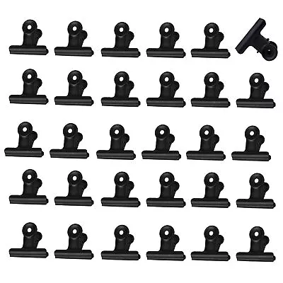 Small Bull Clips 30 Pack Mini Metal Hinge Clips 22mm Tiny Binder Paper Clam... • $16.76