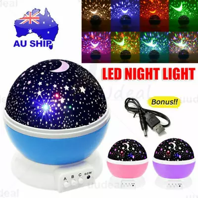 $10.99 • Buy LED Night Star Galaxy Projector Light Lamp Rotating Starry Baby Room Kids Gift