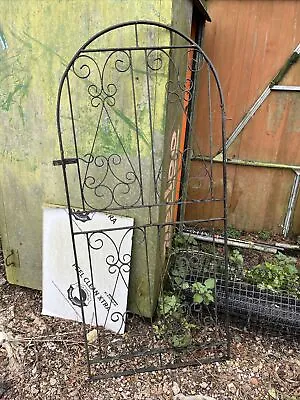 Wrought Iron Gate / Tall Steel Side Gate Black Painted Metal Gate H:183 W:82cm • £35