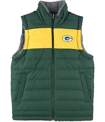 NFL Mens Packers Reversible Outerwear Vest Green X-Small (Regular) • $40.67