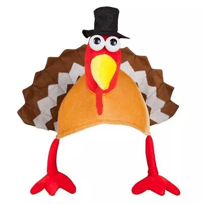 Crazy Turkey Hat Christmas Xmas Festive Fancy Dress Accessory • £37.85