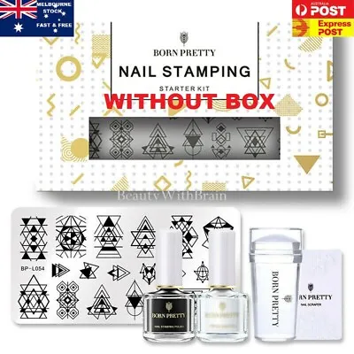 BORN PRETTY Nail Art Stamper & Scraper Nail Stamping Plate Stamping Polish Kit • $24.99