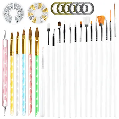 Nail Art Decorations Wheels With Nail Art Pens Nail Art Brush Starter Kit • $7.78