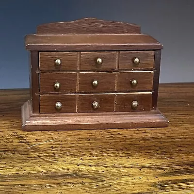 Vintage Dollhouse Miniature Wooden Dresser Chest Of Drawers • $14.99