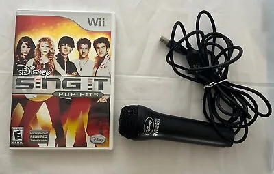 Wii ~ Disney Sing It Pop Hits Set W/Microphone Miley ~ Taylor ~ Jonas Bros • $29.44