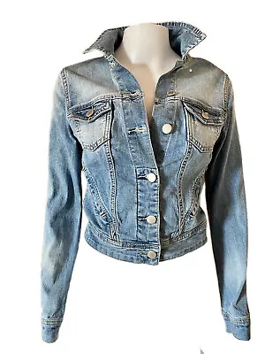 Portmans Womens Denim Jacket Size 6 Blue Long Sleeve Collared • $29.90