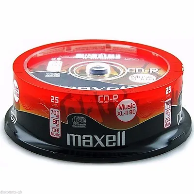 50 Maxell Music CD-R RECORDABLE CD's 50 Discs Audio • £18.55