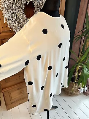 Masai Lovely  Polka Dot Lagenlook Tunic Size L Ch 62” • £12.99