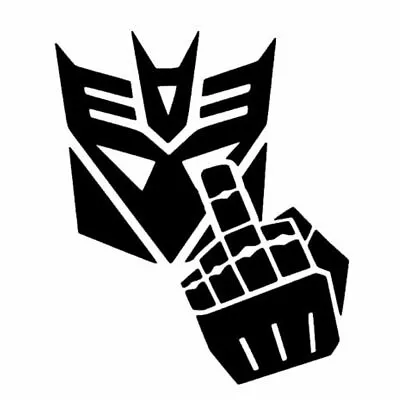 Transformers Decepticon Finger Vinyl Decal Car Window Laptop Sticker Oracal • $7.52