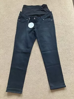 BNWT NEXT Black Boyfriend Over Bump MATERNITY Jeans Size 10 Regular Leg 29  • £2.99