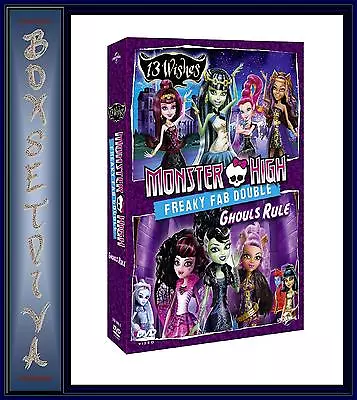 Monster High - Freaky Fab Double - 13 Wishes & Ghouls Rule    **brand New Dvd ** • $25.70