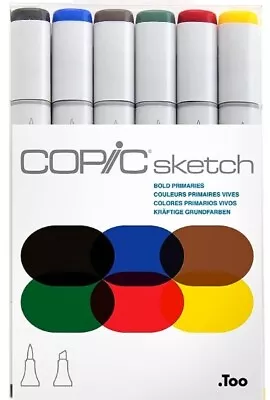 Copic Alcohol Sketch Marker Set - Bold Primaries 6 Count • $20