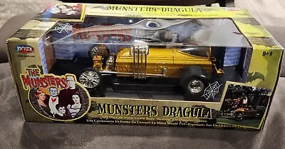 2003 The Munsters DRAGULA Gold Coffin Diecast Model Car MIB 1:18 JOYRIDE RC2! • $115