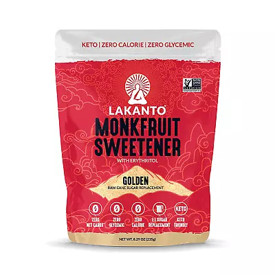 Lakanto Golden Monk Fruit Sweetener With Erythritol - Raw Cane Sugar Substitute • $9.68