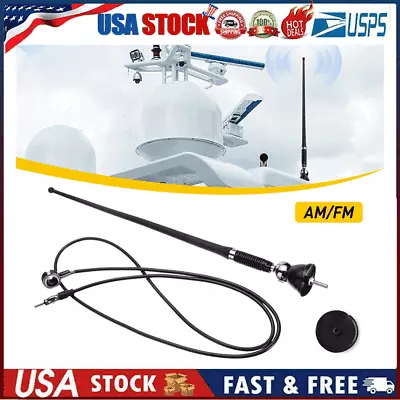 Waterproof Car Radio Antenna FM AM Aerial For ATV UTV Motorcycle Truck Yacht • $10.99