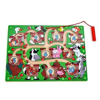 Melissa & Doug Magnetic Wand Number Maze - Wooden Puzzle Activity • $25.49