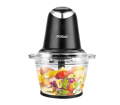 TODO 1L Food Chopper Processor Glass Bowl 2 Speed 200W Stainless Steel Blade • $39