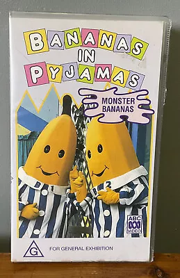 VHS Tape Bananas In Pyjamas MONSTER BANANAS - 50 Minutes Children TV Australian • $29