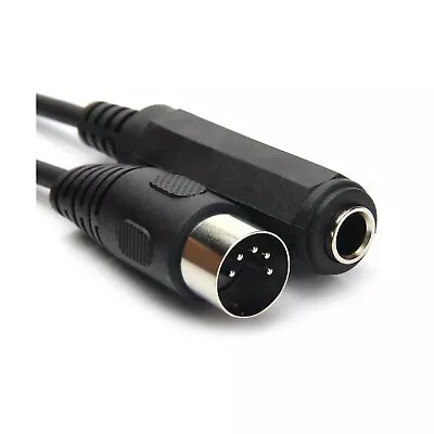 6.35mm Female 1/4  TRS To DIN 5 Pin MIDI Cable Adapter Speaker Amplifier Durable • $20.10