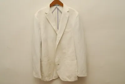 Michael Bastian Mainline Ivory 3/2 Roll Sport Coat 52 Linen/cotton GORGEOUS • $115