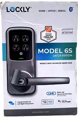 Lockly Keyless With Re-Key Smart Touchscreen With Bluetooth Zinc In Nickel- NEW • $89.99