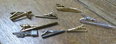 8 QTY LOT ESTATE - Vintage Tie Bars / Clips Gold Silver Tone • $7