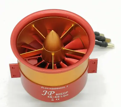 JP Hobby Full Metal 80mm 12 Blade EDF Fan Unit 6S Brushless Motor For RC Jets • $198.98