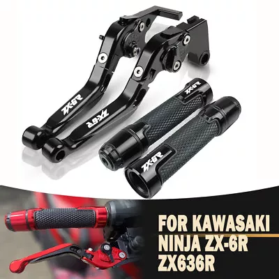 For KAWASAKI ZX-6R 2000-2023 Motorcycle CNC Brake Clutch Levers With Hand Grips • $45.89