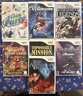 Lot Of 7 NES Nintendo Wii Games Complete CIB Manuals All Tested Block Party • $34.99