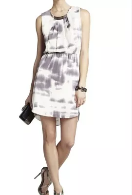 BCBG Maxazria Jane Light Gray Combo Sleeveless Dress Size L • $19.99