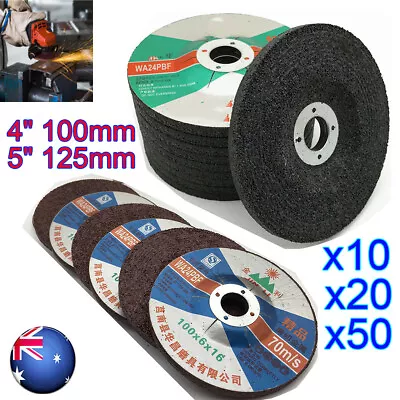 125mm 100mm Grinding Discs Wheels Angle Grinder Metal Steel Inox Cutting Sanding • $28.61