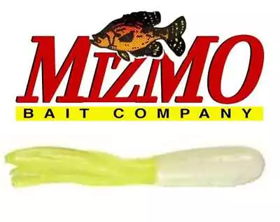 Mizmo Tubes Crappie Panfish 1.5 Inch Specs 11016 White Cream Chartreuse Tail • $5.99