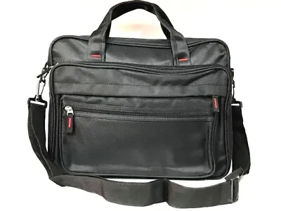 Laptop Shoulder Bag Zipped Document Messenger Briefcase Work Travel Office Strap • £14.19