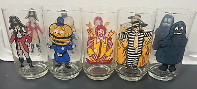1970s Mcdonalds Characters Set Of 5 Collector  Series Glass Vintage Drinking • $34.95