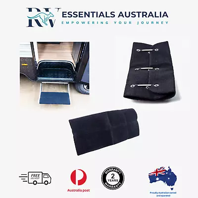 Caravan Rv Black Wrap Around Step Rug Parts Accessories Motorhome Pull Out Steps • $23.90