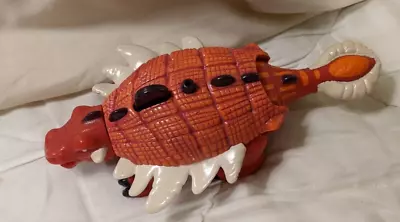 2004 Mattel - Imaginext - Ankylosaurus Red Orange Plastic Dinosaur Figure Toy • $8