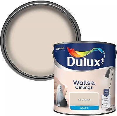 Dulux Emulsion Matt Paint Walls & Ceiling All Colours 2.5L Beige/Neutral/Stone • £16.99