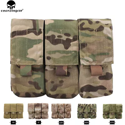 Emerson Tactical Triple Magazine Mag Pouch MOLLE/ PALS Carrier Bag For 5.56 7.62 • £24.59