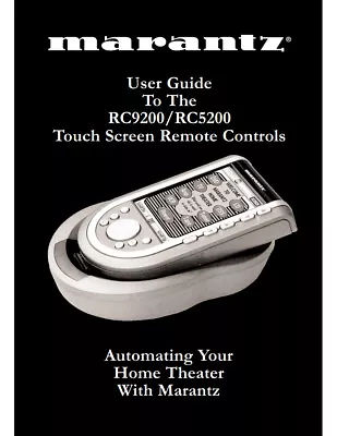 Marantz RC9200 Remote Control Owners Manual • $19.99
