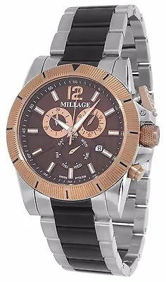 Millage Esquire Collection Ml-13817222026 Swiss Quartz Chronograph Daydate Watch • $1584.01