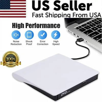 Slim External CD DVD Drive USB 3.0 Disc Player Burner Writer For Laptop PC Mac • $19.89